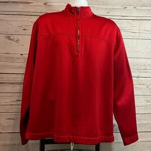 Chaps Men's Red Zip-Up Sweater